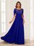 A-Line/Princess Illusion Scoop Appliques Ruched Mother of the Bride Dresses with Cape