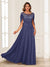 A-Line/Princess Illusion Scoop Appliques Ruched Mother of the Bride Dresses with Cape