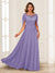 A-Line/Princess Illusion Scoop Appliques Ruched Mother of the Bride Dresses with Cape