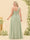 A-Line/Princess One-Shoulder Sleeveless Long Plus Size Bridesmaid Dresses with Split Side