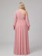 A-Line/Princess Floor-Length Long Sleeves Plus Size Bridesmaid Dresses With Split Side & Sash