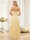 Sheath/Column Strapless Asymmetrical Bridesmaid Dresses with Split Side & Ruffles