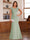Trumpet/Mermaid Scoop Short Sleeves Chiffon Mother of the Bride Dresses with Applique