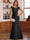 Trumpet/Mermaid Scoop Short Sleeves Chiffon Mother of the Bride Dresses with Applique