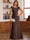 Trumpet/Mermaid Scoop Short Sleeves Chiffon Mother of the Bride Dresses with Applique