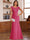 Trumpet/Mermaid Scoop Short Sleeves Chiffon Mother of the Bride Dresses with Applique