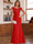 Trumpet/Mermaid Scoop Short Sleeves Chiffon Mother of the Bride Dresses with Applique