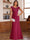 Trumpet/Mermaid Scoop Short Sleeves Chiffon Mother of the Bride Dresses with Applique
