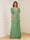 A-Line/Princess V-Neck Short Sleeves Appliques Ruched Mother of the Bride Dresses