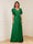A-Line/Princess V-Neck Short Sleeves Appliques Ruched Mother of the Bride Dresses