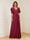 A-Line/Princess V-Neck Short Sleeves Appliques Ruched Mother of the Bride Dresses