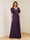 A-Line/Princess V-Neck Short Sleeves Appliques Ruched Mother of the Bride Dresses