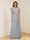 A-Line/Princess V-Neck Short Sleeves Appliques Ruched Mother of the Bride Dresses