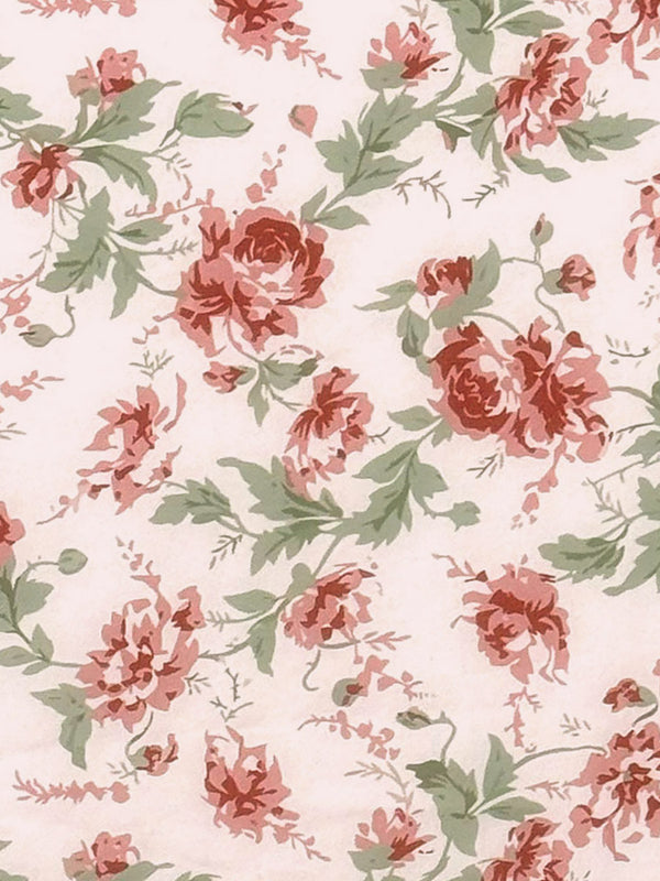 A-Line/Princess V-Neck Long Floral Bridesmaid Dresses with Ruffles