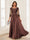 A-Line/Princess Scoop 3/4 Sleeves Chiffon Mother of the Bride Dresses with Applique