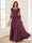 A-Line/Princess Scoop 3/4 Sleeves Chiffon Mother of the Bride Dresses with Applique