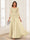 A-Line/Princess Scoop 3/4 Sleeves Chiffon Mother of the Bride Dresses with Applique