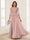 A-Line/Princess Scoop 3/4 Sleeves Chiffon Mother of the Bride Dresses with Applique