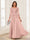 A-Line/Princess Scoop 3/4 Sleeves Chiffon Mother of the Bride Dresses with Applique