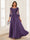 A-Line/Princess Scoop 3/4 Sleeves Chiffon Mother of the Bride Dresses with Applique