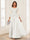 A-Line/Princess Scoop 3/4 Sleeves Chiffon Mother of the Bride Dresses with Applique