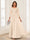 A-Line/Princess Scoop 3/4 Sleeves Chiffon Mother of the Bride Dresses with Applique