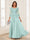 A-Line/Princess Scoop 3/4 Sleeves Chiffon Mother of the Bride Dresses with Applique