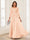 A-Line/Princess Scoop 3/4 Sleeves Chiffon Mother of the Bride Dresses with Applique