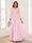A-Line/Princess Scoop 3/4 Sleeves Chiffon Mother of the Bride Dresses with Applique