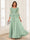 A-Line/Princess Scoop 3/4 Sleeves Chiffon Mother of the Bride Dresses with Applique