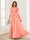 A-Line/Princess Scoop 3/4 Sleeves Chiffon Mother of the Bride Dresses with Applique