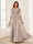 A-Line/Princess Scoop 3/4 Sleeves Chiffon Mother of the Bride Dresses with Applique