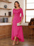 A-Line/Princess Scoop Asymmetrical  Mother of the Bride Dresses with Cape & Appliques