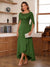 A-Line/Princess Scoop Asymmetrical  Mother of the Bride Dresses with Cape & Appliques