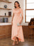 A-Line/Princess Scoop Asymmetrical  Mother of the Bride Dresses with Cape & Appliques