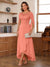A-Line/Princess Scoop Asymmetrical  Mother of the Bride Dresses with Cape & Appliques