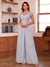 A-Line/Princess Sweetheart Short Sleeves Jumpsuits with Appliques
