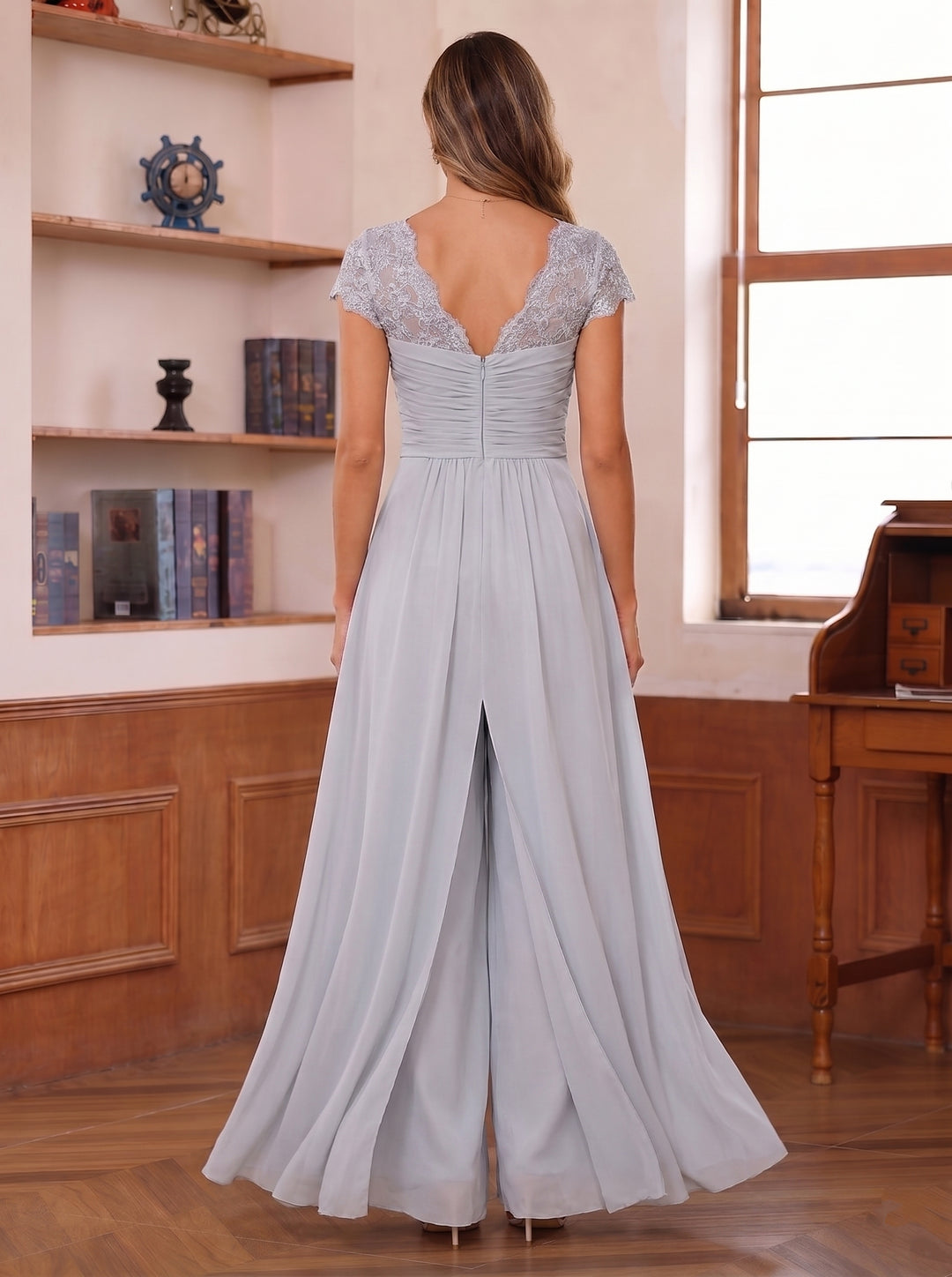 A-Line/Princess Sweetheart Short Sleeves Jumpsuits with Appliques