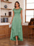 A-Line/Princess Scoop Short Sleeves Ankle-Length Mother of the Bride Dresses with Lace & Applique