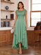 A-Line/Princess Scoop Short Sleeves Ankle-Length Mother of the Bride Dresses with Lace & Applique