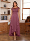 A-Line/Princess Scoop Short Sleeves Ankle-Length Mother of the Bride Dresses with Lace & Applique