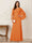 A-Line/Princess Scoop Half Sleeves Floor-Length Mother of the Bride Dresses with Ruched & Split Side