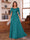 A-Line/Princess Illusion Scoop Chiffon Mother of the Bride Dresses with Appliques & Cape