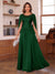 A-Line/Princess Illusion Scoop Chiffon Mother of the Bride Dresses with Appliques & Cape