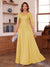 A-Line/Princess Illusion Scoop Chiffon Mother of the Bride Dresses with Appliques & Cape