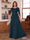 A-Line/Princess Illusion Scoop Chiffon Mother of the Bride Dresses with Appliques & Cape