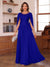 A-Line/Princess Illusion Scoop Chiffon Mother of the Bride Dresses with Appliques & Cape