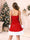 A-Line/Princess Spaghetti Straps Sleeveless Mini Christmas Dresses With Bowknot