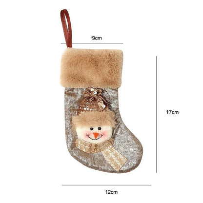 Classic Personalised 3D Decorate Christmas Stocking with Sequins