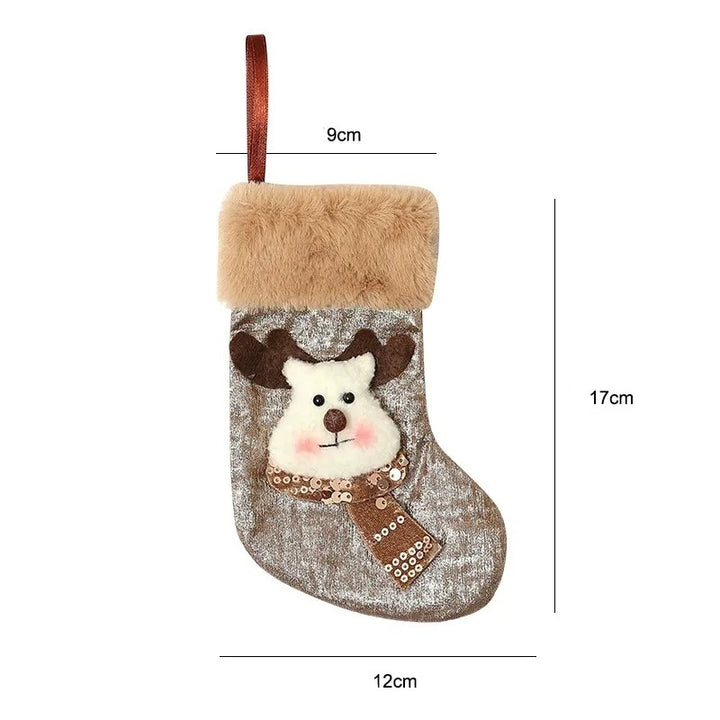 Classic Personalised 3D Decorate Christmas Stocking with Sequins